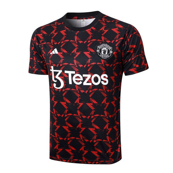 Camiseta Entrenamiento Manchester United 2024 2025 Negro Rojo